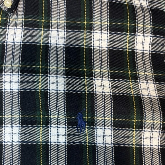 Polo Ralph Lauren Men Green Plaid Performance Flannel Shirt - Picture 5 of 11